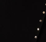 One Shoulder Studded Knit Midi Dress In Black 7