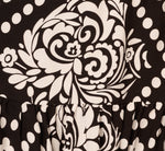 Bishop Sleeve Medallion Printed Short Dress In Black Ivory 6