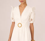 Puff Sleeve Cotton Lace Rumper In Ivory 3