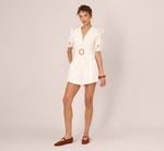 Puff Sleeve Cotton Lace Rumper In Ivory 7