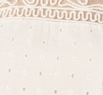 Short Sleeve Drop Waist Cotton Eyelet Shift Dress In Ivory 6