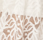 Long Sleeve Stretch Lace Illusion Midi Dress In Ivory 7
