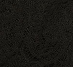 Lace Illusion Asymmetrical Wooden Bead Midi Dress In Black 6