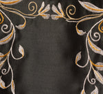Floral Embroidered Cotton Short Dress In Black Multi 6