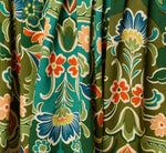 Long Sleeve Keyhole Antique Floral Print Short Dress In Olive Multi 7
