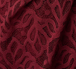Lantern Sleeve Stretch Lace Blouson Short Dress In Burgundy 7