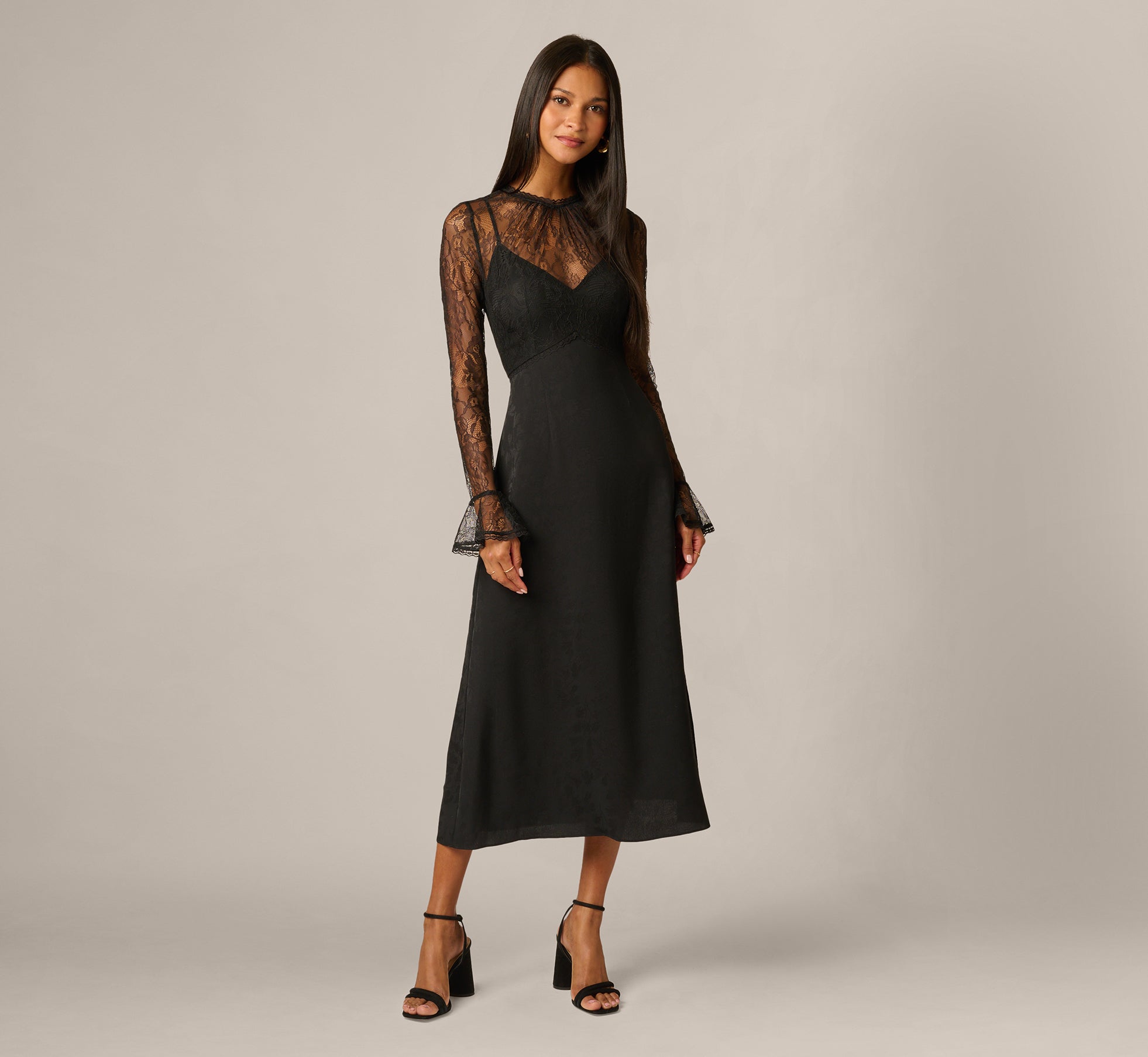 ankle length black dress with sleeves Long Sleeve Satin Lace Combo black red dresses Prom The Elegant Cold Shoulder Pay With:$18.00 (Silkroll Fee: $0.45) metallic accents.