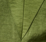 Short Sleeve Pleated Bow Waist Sueded Satin Midi Dress In Olive 6
