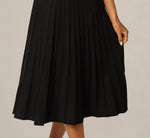 Rib Knit Cutout A Line Midi Dress In Black 4