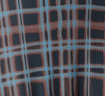 Long Sleeve Plaid Mesh Handkerchief Hem Dress In Navy Multi 6