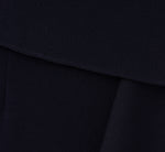 One Shoulder Ruffled Crepe Gown With Beaded Accent In Midnight 6