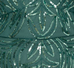 Plus Size Beaded Mesh Long Dress In Green Slate 6