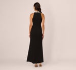 Pearl Halter Gown In Black 5