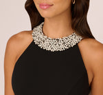 Pearl Halter Gown In Black 3