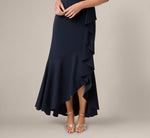 Sleeveless Ruffle Flounce Mermaid Gown In Midnight 4