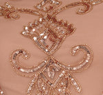 Short Sleeve Beaded Blouson Gown In Rose Gold 6