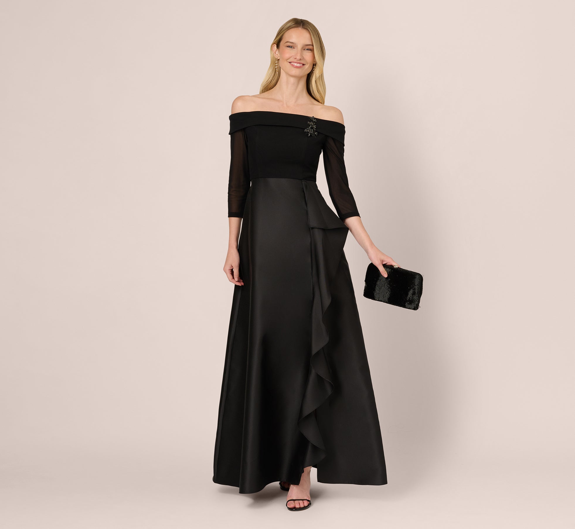 Off the Shoulder Bridesmaid Dresses & Gowns - Adrianna Papell Off the Shoulder Bridesmaid Dresses & Gowns - Adrianna Papell
