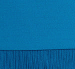 Crepe Fringe Dress With Double Spaghetti Straps And V Back In Deep Cerulean 6