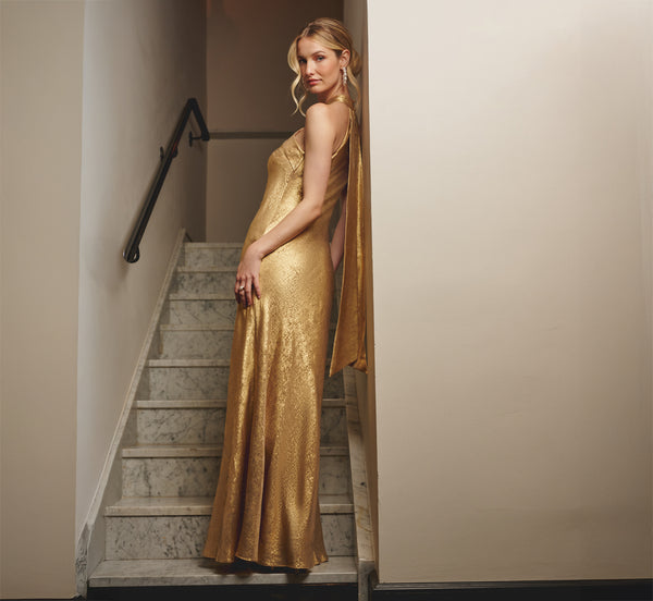adrianna papell gold lace dress NWT Adrianna Papell Gold Metallic Corded Lace. Floral Dress 4 Ret $229