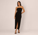 Strapless Knit Crepe Blazer Midi Dress In Black 2