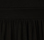 Sleeveless Notch Neck Tiered Mesh Gown In Black 7