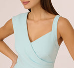 Sleeveless Asymmetrical Tulip Skirt Mini Dress In Clear Sky 3