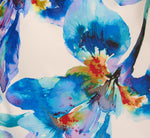 Embellished Strap Floral Satin Slip Dress In Blue Ivory Multi 7