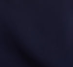 One Shoulder Satin Floral Applique Gown In Dark Navy 6