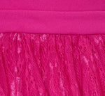 Sleeveless Square Neck Tiered Lace Midi Dress In Electric Passion 6