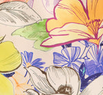 Bias Cut Floral Satin Halter Gown In Ivory Multi 7