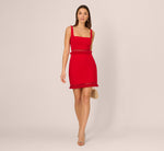 Sleeveless Cutout Fringe Trim Mini Dress In Hot Pepper 1