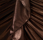 Foil Ruched Ruffle Halter Midi Dress In Cinnamon 6