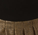 Strapless Drop Waist Belted Combo Cocktail Dress In Black Gold 6