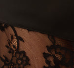 Sleeveless Satin Lace Maxi Gown In Black 6