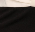 Strapless Plunge Color Block Gown In Black Ivory 7