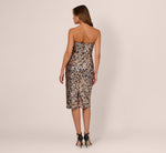 Strapless Sequin Midi Sheath Dress In Multi 6