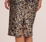 Strapless Sequin Midi Sheath Dress In Multi 5