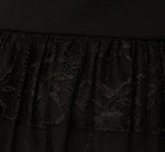 Off Shoulder Lace Ruffle Combo Gown In Black 7