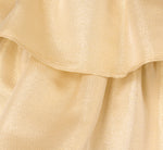 Metallic Jacquard Flounce Mini Dress In Light Gold 7