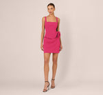 Sleeveless Rosette Peplum Mini Dress In Dahlia Dusk 8