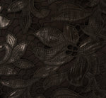 Faux Leather Cut Lace Midi Sheath Dress In Black 6