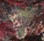 Sleeveless Metallic Jacquard Cocktail Dress In Red Multi 7