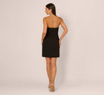 Strapless Tuxedo Mini Cocktail Dress In Black 5