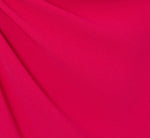 Gathered Stretch Crepe Halter Gown In Bright Rose 6