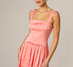 Drop Waist Butterfly Jacquard Gown In Coastal Sun 3