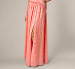 Drop Waist Butterfly Jacquard Gown In Coastal Sun 4