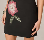 Strapless Lotus Floral Mini Dress In Black Multi 4
