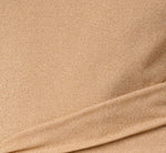 Metallic Stretch Knit Draped Gown In Light Gold 6