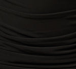 Stretch Jersey Asymmetrical Draped Mini Dress In Black 6