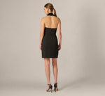 Double Breasted Tuxedo Short Halter Dress In Black 5